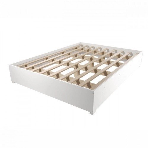 Base Cama Box Casal Imperatriz Com Pés Branco Viero