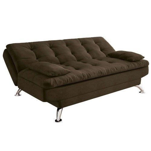 Sofá-Cama 3 Lugares Casal Premium ii Suede Café